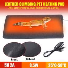 USB Pet Heating Pad Water Resistant Reptile Incubator Heating Pad Three Adjustable Temperatures Leather Winter Warm Waterproof - L - View 1