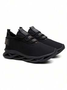 Men's Sports Shoes For Gym And Running, Ultra Lightweight And Comfortable 2026 - 黑色 - 查看 3