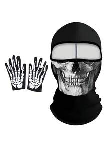1 Stück oder mehr Unisex Radfahrer Gesichtsmaske, Sturmhaube, Skimaske, Motorrad Nackenwärmer, Totenkopf Design, geeignet für tägliches Skifahren, Radfahren, Outdoor-Reisen, Partys usw. - Verschiedenfarbig - Übersicht 15