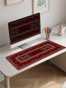 Bohemian Carpet Style Table Mat Bohemian Geometric Red Game Mouse Pad With Stitched Edge Non-Slip Rubber Base Big Mouse Pad Office Computer Keyboard Laptop Home - Multicolor - View 10