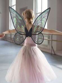 1件成人仙女翅膀，蝴蝶翅膀，天使翅膀，女士仙女服装，派对装饰礼物 - 彩色 - 查看 11