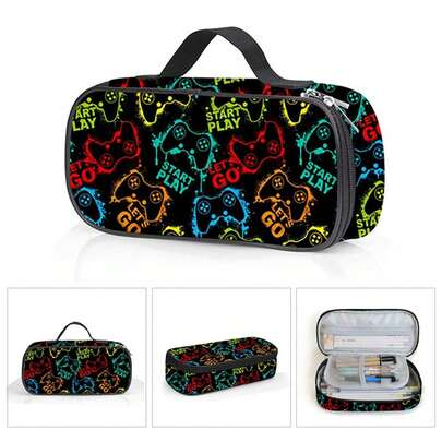Estuche de lápices multifuncional unisex, con compartimentos para guardar lápices, llaves, teléfonos, monedas y artículos pequeños, adecuado para la escuela, el hogar, regalos, vacaciones, festividades (vuelta al colegio, Navidad)