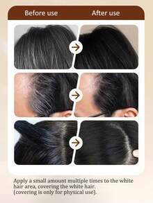 内置梳子染发刷 - 易于旋转涂抹器，防水防汗，持久显色，遮盖白发和灰发，植物配方，易于修复，适合外出造型，3种颜色可选，易于均匀涂抹，临时染发棒，一次性染发剂，度假必备，适用于假发 - 彩色 - 查看 4