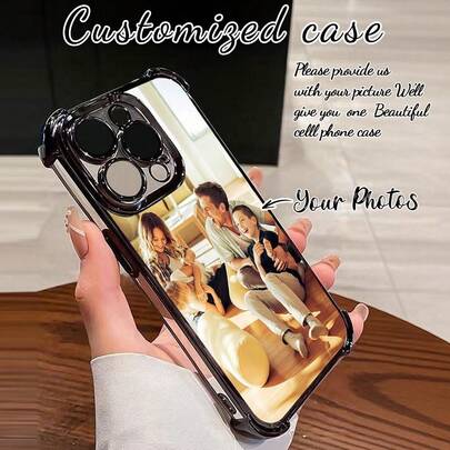 1pc Skin-Friendly Customized Photo Printed Transparent TPU Phone Case, High-Definition UV Printing, Compatible With Iphone 17 Pro Max/16 Pro Max/16 Pro/16 Plus/16/15 Pro Max/15 Pro/15/14 Pro Max/14 Pro/14/11/11 Pro Max/12/12 Pro/12 Pro Max/13 Pro Max/13 Pro/13, S25 Ultra/S24 FE/A15/A56/A17
