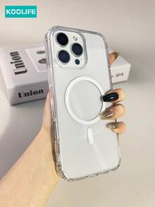 KOOLIFE 1个透明磁吸手机壳，TPU+PC材质，支持MagSafe无线充电，四角防摔防震，兼容 17/17 Pro/17 Pro Max、16/16 Pro/16 Pro Max/16 Plus、15/15 Pro/15 Pro Max/15 Plus、12/12 Pro/12 Pro Max、13/13 Pro/13 Pro Max、14/14 Plus/14 Pro/14 Pro Max。 - 無色 - 查看 3