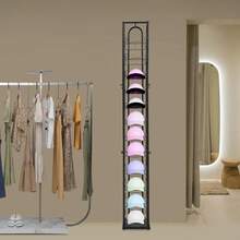 kangten 12 Tier Black Floor Standing Hat Rack, 78'' Hat Display Rack, Cap Organizer Metal Hats Stand, Hats Wigs Holder, Retail Hat Organizer Stand For Retail Display, Storage Vertically (10.04 X 77.95 Inch) A Nice Gift Freestanding Hat Rack Display Stand, Floor-Standing Hat Holder With Multiple Hooks, Stylish And Durable Hat Organizer For Entryway, Bedroom, Or Retail Use - Default - View 5