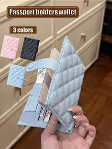 护照夹、护照钱包、护照袋、护照盒、文件收纳包、票夹、旅行收纳包,男女通用,度假、飞行、上学必备,旅行配件,假日必备 - 彩色 - 查看 2