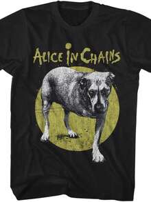 Alice In Chains T Shirt Self Titled Album Cover Mens Short Sleeve T Shirts 90s Music Graphic Tees - 黑色 - 查看 1