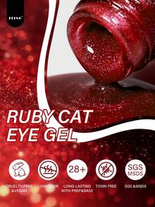 10ml JTING Valentine 10colors Ruby Cat Eye Gel Polish Red Color Magnetic Cat Eye Gel Collection Uv Gel Nail Polish Salon Nail Supplies For Home Manicure DIY And Nail Art Salon - Multicolor - View 2