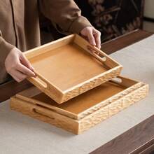 Bandeja com alça ondulada (1 unidade), prato para sobremesas, travessa multiuso para frutas, ideal para decoração de mesa de jantar e para servir em casa e na cozinha. - Bandeja com alça ondulada - Ver 1