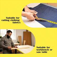 5m Retractable Measuring Tape, Yellow Self-Adhesive, Metric Scale, Dual-Sided Reading, Center Start, 12.5mm Wide Flexible Fit, Suitable For DIY And Sewing - Self-adhesive Measuring Tape - View 6