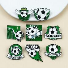 4pcs World Cup Themed Metal Alloy Brooch Pins, With Safety Pin Design, Suitable For Decorating Jackets, Scarves, Hats, Backpacks To Show Team Support, Essential For Match Viewing Parties - Multicolor - View 8