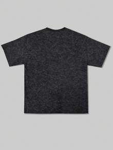 Áo thun nam tay ngắn in hình khẩu hiệu tôn giáo theo phong cách retro tối giản, chất liệu vải mài, thoải mái và thoáng khí, phù hợp cho mùa hè, dẫn đầu xu hướng thời trang. - màu đen - Xem 7