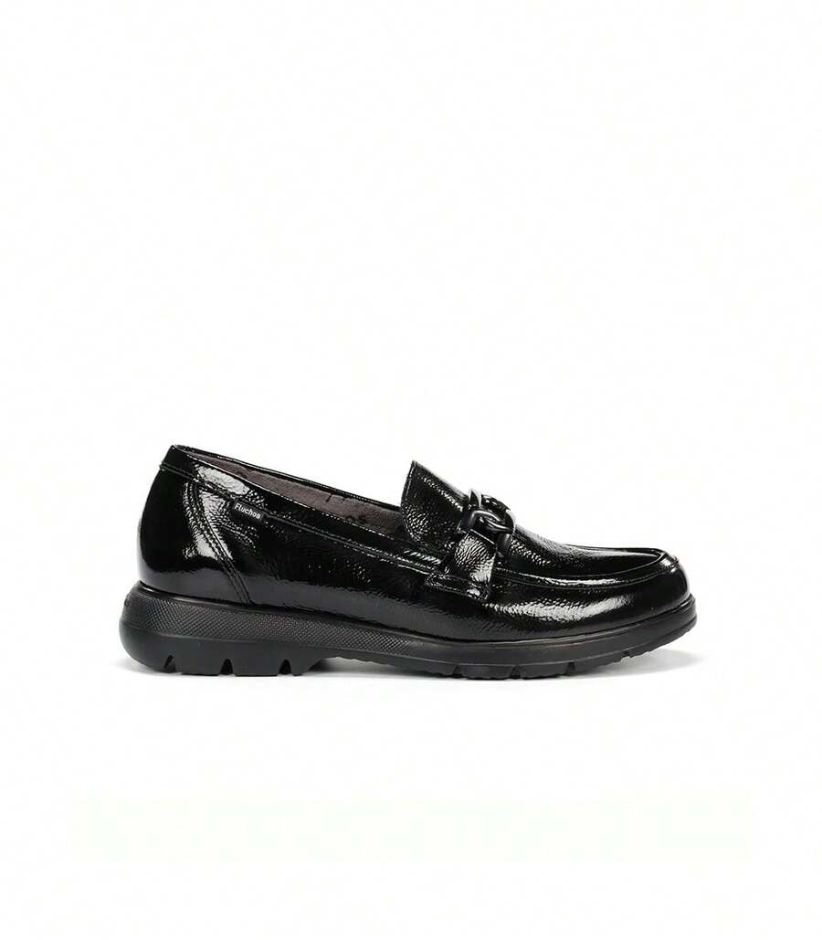 Fluchos Women Loafers Shoes - Black - View 1