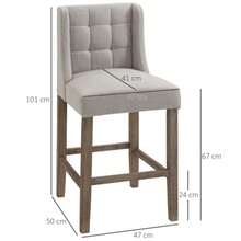 Dining Chairs - Light Grey - View 3