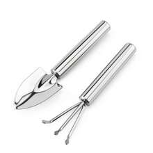 2pcs/Set Stainless Steel Flower Pot, Trowel, Rake Gardening Tool Set For Potted Plants And Flowers - 2-piece Garden Rake Set - View 4