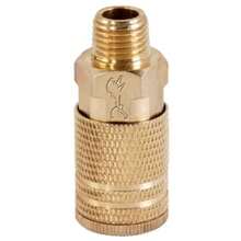 COPLE RÁPIDO TIPO "M" LATÓN MACHO 2123 LION TOOLS | ACCESORIO PARA CONEXIÓN NEUMÁTICA - Dorado - Ver 1