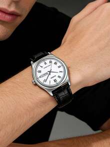 Casio Men's Quartz Watch, Leather Strap, White Roman Numeral Dial, Date Display, 3-Hand Analog, Business Casual Watch, Ideal Gift For Men, Father's Day, Anniversary, Daily Wear MTP-V006L-7B - White - View 6
