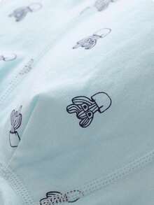 Annil [Cotton] 3-Piece Set Of Boys' Soft And Breathable Cloud-Like Flat-Bottomed Pants For Children, With Good Breathability And Elasticity, Without Covering The Buttocks. - Mixed Colors 01 - View 3