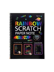 Colorful DIY Scratch Art Painting Craft Kit - Black - View 9