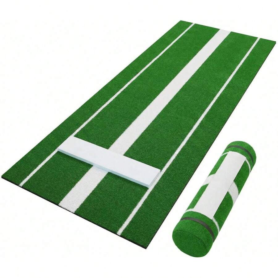 Dragonpad 10x3 Ft Professional Softball Pitching Mat - All-Weather Practice Mat With Rubber & UV-Resistant Turf For Indoor/Outdoor Training - Green - View 1