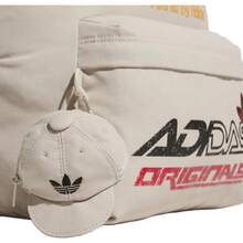 Adidas Originals RUFFLE 2.7L Women's Shoulder Bag With Adjustable Shoulder Strap And Drawstring Design, Ruffled Edge, Wonderful White - Miracle Bauxite Palm - View 3