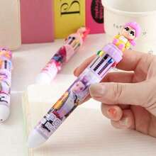 10色韩流风格可爱卡通巫师圆珠笔，0.7毫米笔尖，书写流畅，高品质耐用，学生绘画用品，情人节、新年、复活节、感恩节的完美礼物 - 套裝 - 查看 6