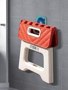 1个8/9/10英寸厚塑料折叠凳，便携式迷你户外成人椅，长凳，便携式钓鱼椅，户外，方便，节省空间，凳子，折叠凳，厨房凳，折叠椅，折叠厨房凳，浴室凳，吧台凳，带软垫座椅 - 彩色 - 查看 9