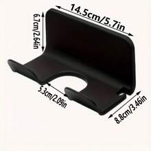 Black New Luxury Home Blow Dryer Storage Rack, Bathroom Wall-Mounted Blow Dryer Holder, Minimalist No-Drill Blow Dryer Organizer - Black - View 8