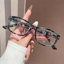 1PCS Bohemian Rectangular Women's Reading Glasses Magnifier Daily Office Computer Men's Reading Glasses - 藍圖 - 查看 5