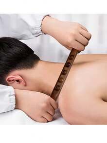 1pc Beechwood Massage Stick, Full Body Massage Rod, Scraping Stick For Meridian Massage, Abdominal Massage, Relaxation Tool - Multicolor - View 8