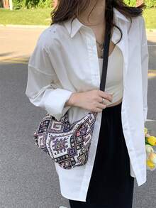 撞色大容量单肩包，适合购物、装钱包，适合年轻女性、大学生、新婚夫妇、上班族女性。是办公室、大学、工作、商务、通勤、户外活动、旅行和野餐的理想之选。 - 彩色 - 查看 2