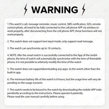 Reloj inteligente con pantalla táctil HD de 4,65 cm - Llamadas inalámbricas, cámara, control de música | Compatible con Android/iOS, unisex, esfera personalizable, alarma y alertas de llamadas/mensajes - Multicolor - Ver 10