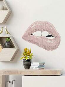 1PC- Wallpaper -[Sexy Lips]Decorations Home Self-Adhesive Wallpaper Removable Wall Stickers For Wall Decor Living Room, Living Room Decor, Window Stickers – Cute & Creative Wall Decor For Fridge Toilet Wall Art Room Decor Bedroom Decor - PVC Self-adhesive - View 4