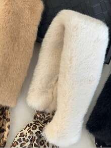 1pc Black Polka Dot Scarf With Fur Collar And Ribbons, Niche High-End American Style Warm Neck Wrap - Polka Dots - View 7