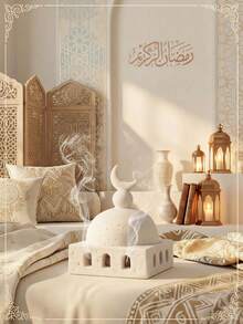 Luxury Resin Mosque Incense Burner, Essential For And Eid, Home Decor, Best Gift For Family And Friends, Accessories, Eid, Eid Distribution, Decor, Decorations - Multicolor - View 2