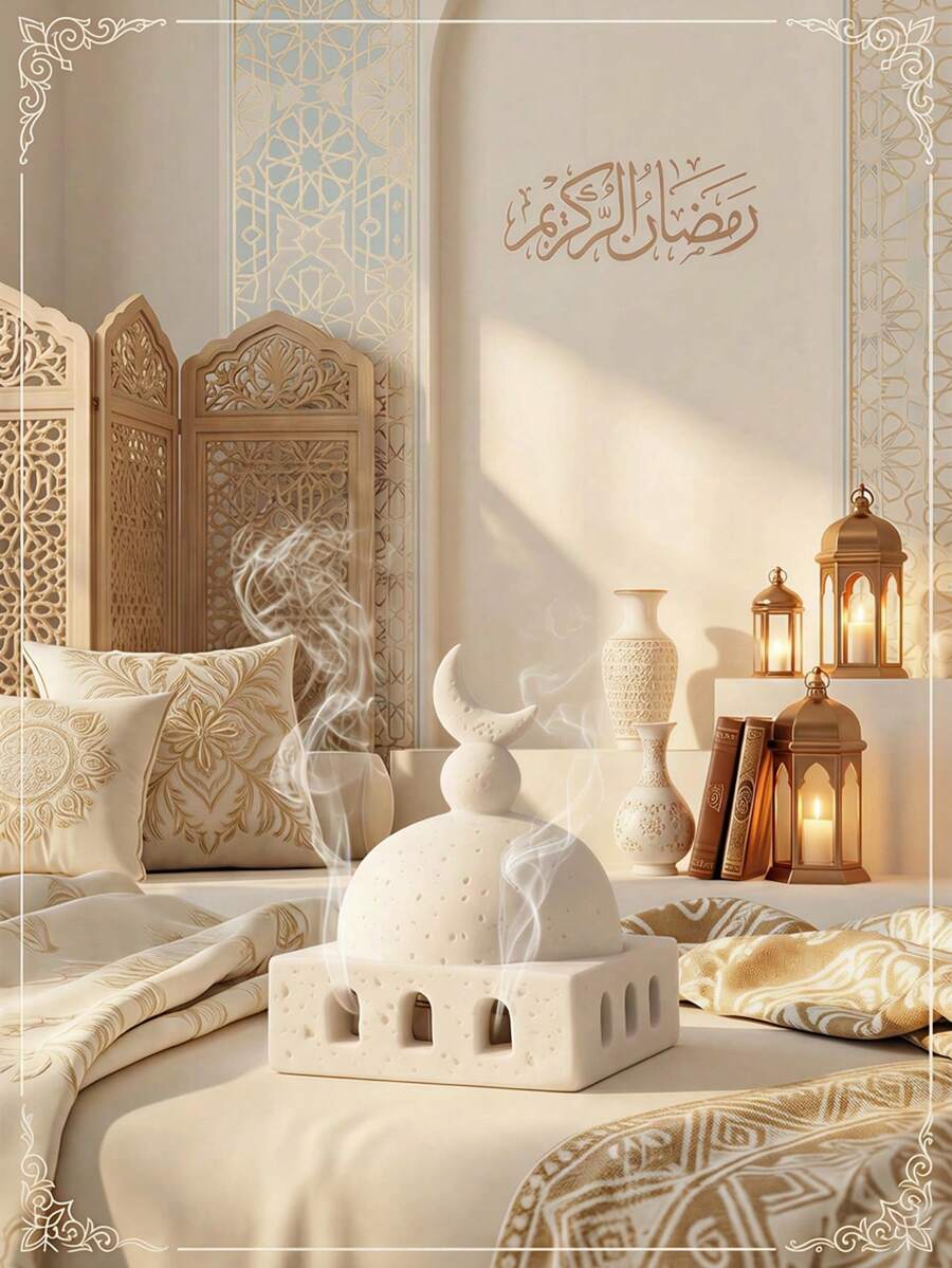 Luxury Resin Mosque Incense Burner, Essential For And Eid, Home Decor, Best Gift For Family And Friends, Accessories, Eid, Eid Distribution, Decor, Decorations