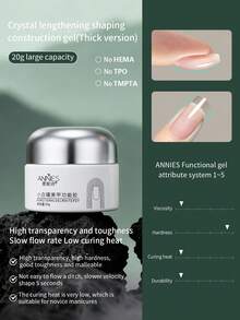 annies 20g Tanpa Menambahkan Gel Dasar Kalengan dan Gel Lapisan Atas Perekat Fungsional Bor Konstruksi Ekstensi Kutek Kuku Gel Kuku - MultiWarna - View 11
