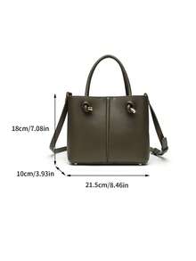 2026新款黑色迷你都市水桶包，时尚百搭高端女士单肩斜挎包 - 墨綠色 - 查看 9