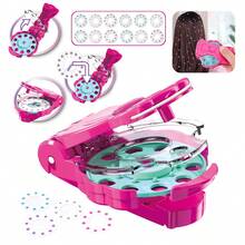 1pc Children's Jewelry Embossing Machine - 120/220 Plastic Diamond DIY Set, Girls Pretend Play Toy, Children's Hair Accessory Toy, Diamond Jewelry Hair Accessory Mold, Backpack Decor, Postcard Pressing Decor, Charm Shaping Tool, Birthday Party Gift Toy For Girls - Multicolor - View 7