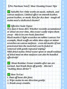 1个便携式麂皮鞋清洁器，无需用水，方便旅行携带，适用于轻松清洁运动鞋、衣物、玻璃、墙壁、地板、家具、软性材料，不伤表面，运动鞋爱好者的理想之选。 - 均碼 - 查看 8