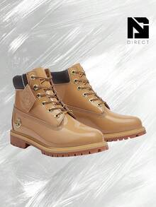 Timberland 6" Premium Waterproof Patent Boots Finch Wheat (GS) – Lifestyle Sneakers – Shoes For Women - Vintage - Spring & Summer-Classic Wheat Color, Warm & Durable, Outdoor To Everyday Casual Wear - Mother's Day Gifts-Father's Day Gift – TB0A6BETA3K - Chim sẻ/Lúa mì - Xem 2