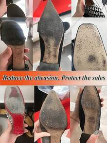 1pc High Heel Non-Slip Pad, Noise Reduction Customizable Shoe Bottom Protector, Wear-Resistant Self-Adhesive Anti-Slip Mat, Extend Anti-Slip Sticker Life - Multicolor - View 3