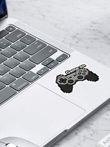 1pc GAME ON Stickers – Fun Decals For Game Consoles, Laptops, Water Bottles, And Notebooks To Personalize Your Everyday Essentials! - Black - View 3
