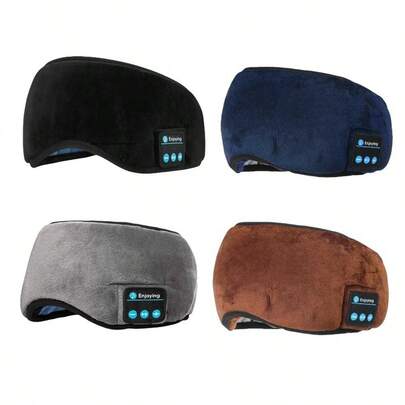 Máscara de Sono com Bluetooth | Auscultadores Integrados Ultra Macios para Dormir Instantaneamente