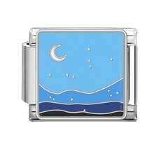 1 pieza Kit de pulsera modular de cuentas DIY, decorado con elementos florales, oceánicos, de ojo, luna y corazón, adecuado como fiesta/regalo para amigos/parejas en Navidad, Año Nuevo, Halloween, Día de San Valentín, diseño encantador, joyería de acero inoxidable - M288460 - Ver 22