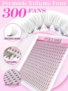 15 pares de extensiones de pestañas postizas precurvadas 3D 6D 10D 12D 14D 16D con base puntiaguda, efecto de pestañas de visón sintético esponjoso y rizado, hechas a mano - D - Ver 2