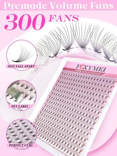 15 paar voorgekrulde wimper extensions 3D 6D 10D 12D 14D 16D met puntige basis, imitatie nerts, krullend, dik effect, handgemaakte wimperclusters