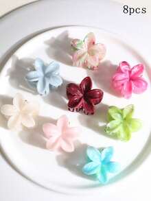 4/5/6/8件迷你简约发夹时尚发饰优雅发夹 - 彩色 - 查看 10