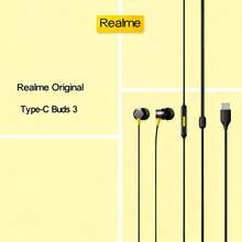 Realme Type-C Buds 3 有线入耳式耳机，兼容 Realme、 Edge 50 Fusion、Vivo V30e、 CE Nord 4、iQOO Neo 7、 等手机（黑色） - 黑色 - 查看 5